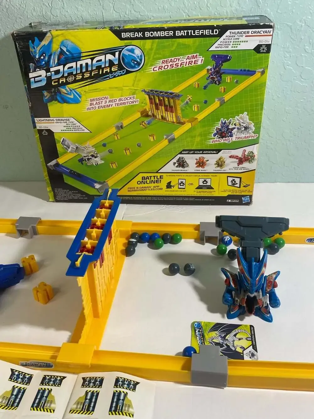 Hasbro B-Daman Crossfire Break Bomber Battlefield Set Read